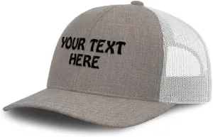 Mesh Trucker Hat Baseball Cap Custom Personalized Text Dad Hats for Men & Women