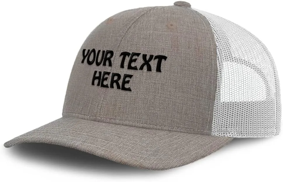 Mesh Trucker Hat Baseball Cap Custom Personalized Text Dad Hats for Men & Women