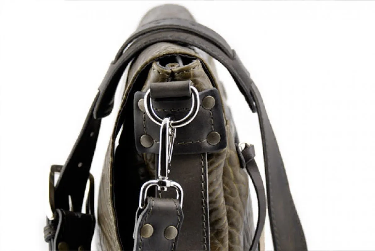 Messenger Bag - Buffalo Leather Messenger Bag - Moss