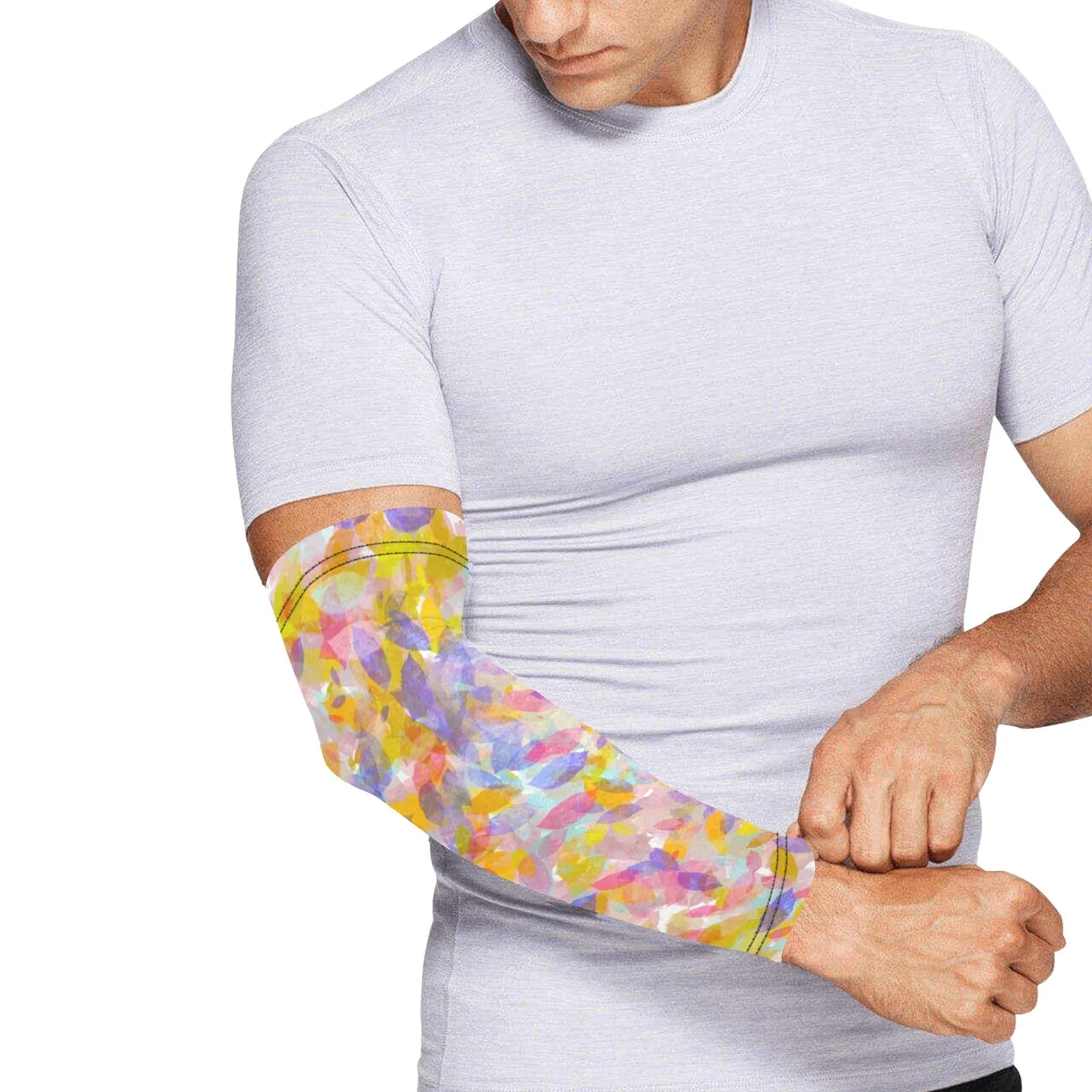 Multi Painted Leaves Weather Protection Arm Sleeves (FWS)