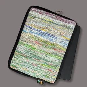 Multicolored Upcycled Handwoven Tablet Sleeve (TS1224-011) PS_W