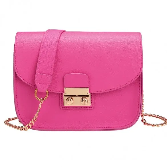 New Fashion Women Synthetic Leather Mini Chain Handbag Shoulder Bag