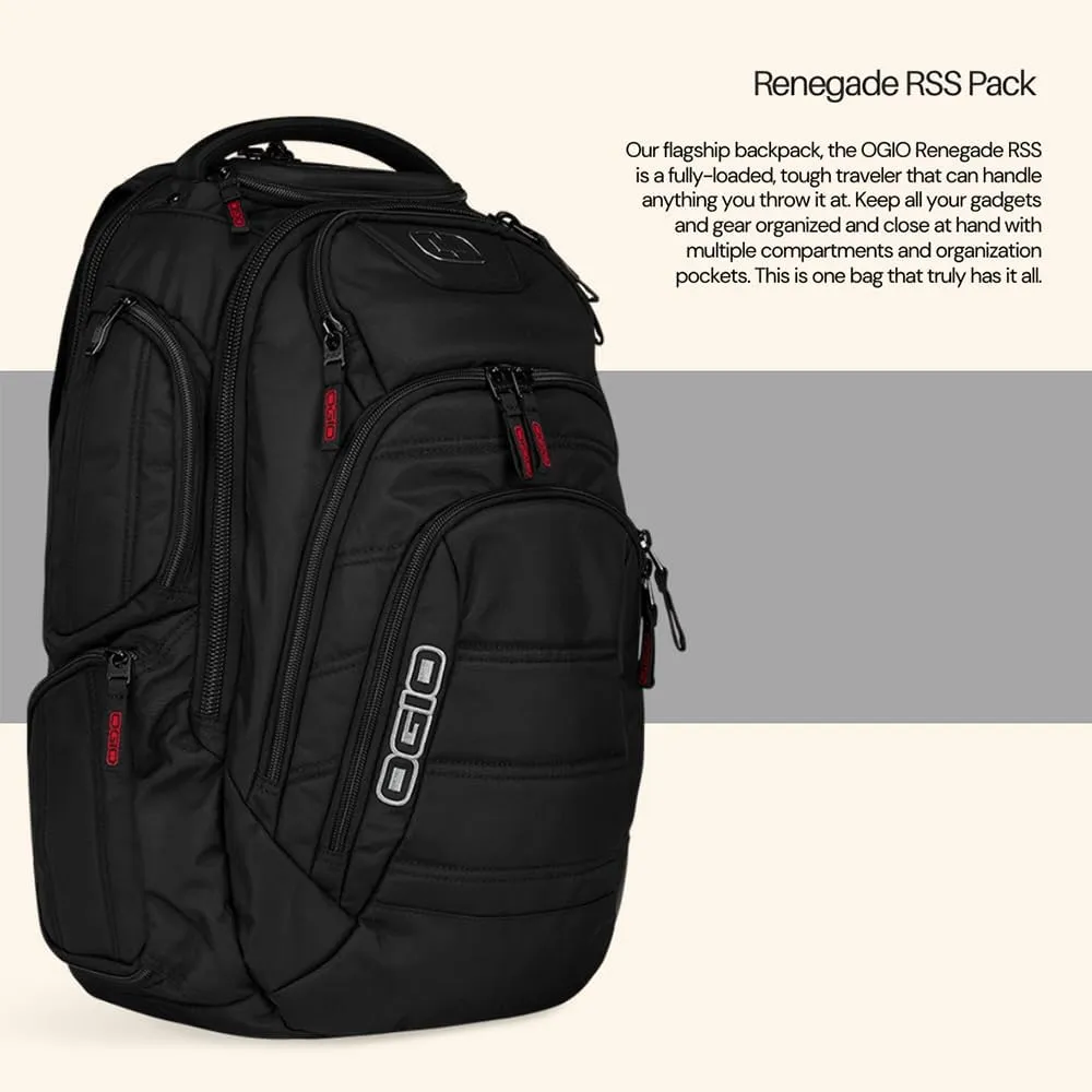 OGIO Renegade Backpack (Renegade , Black Pindot), Large