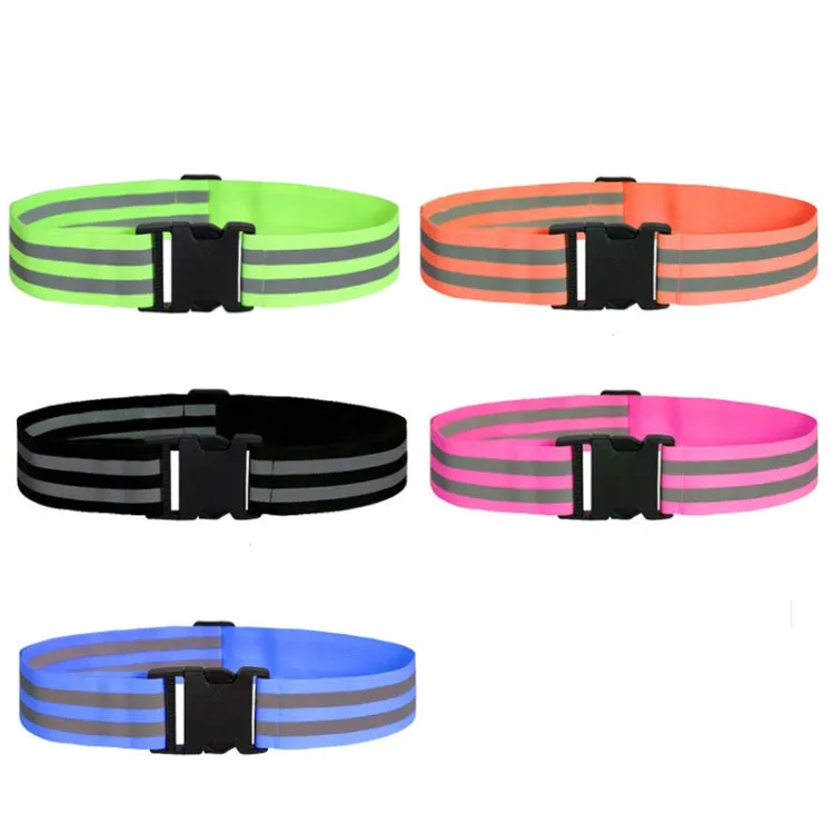 Outdoor Adjustable Night Running And Cycling Reflective Waistband, Specification: 5cm Width(Blue)