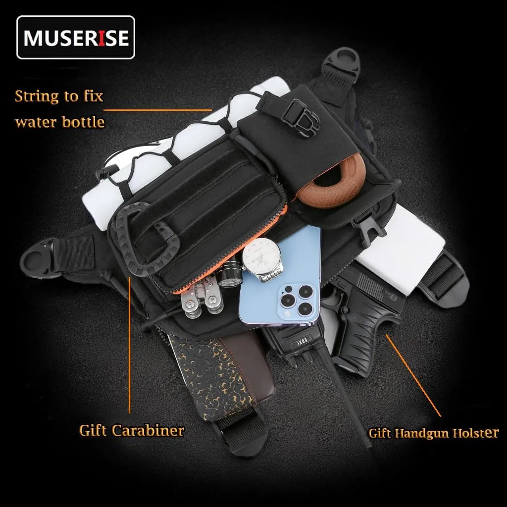 Outdoor Chest Bag For Men and Women, Tactical Vest For Running, Cycling, EDC Chest Pack Rig For Sports and Workouts
