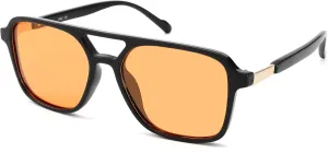 Pro Acme Trendy Aviator Sunglasses for Women Men,Square Sun Glasses Retro Rectangle Lens Shades