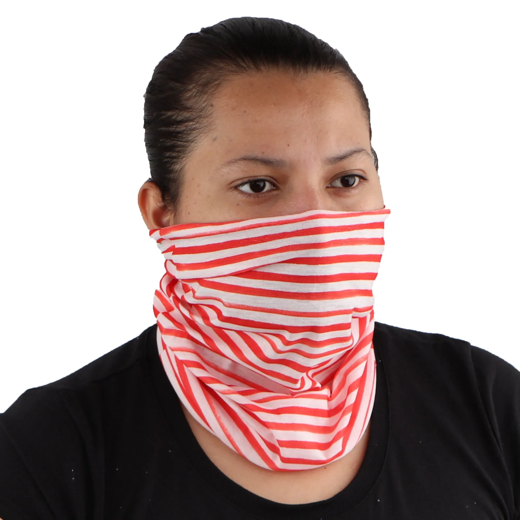 Red Seamless Face Mask Neck Gaiter