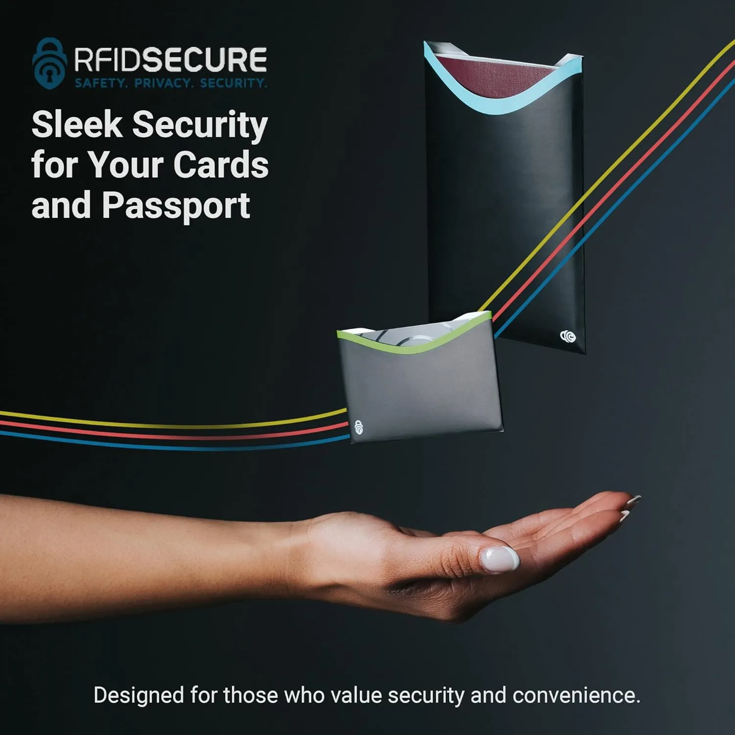 RFID Blocking Credit Card & Passport Sleeves (14 Long Side Credit Card & 4 Passport Protectors)  RFID Blocking Identity Theft Protection, Slim Design  Ideal for Travel and Everyday Use