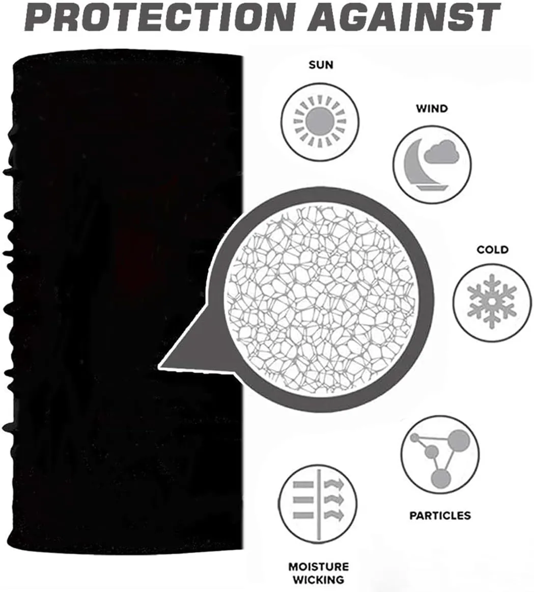 Skull Face Sun Mask Half,Bandanas,Neck Gaiter, Headwear, Headband for Fishing, Hunting,Yard Work