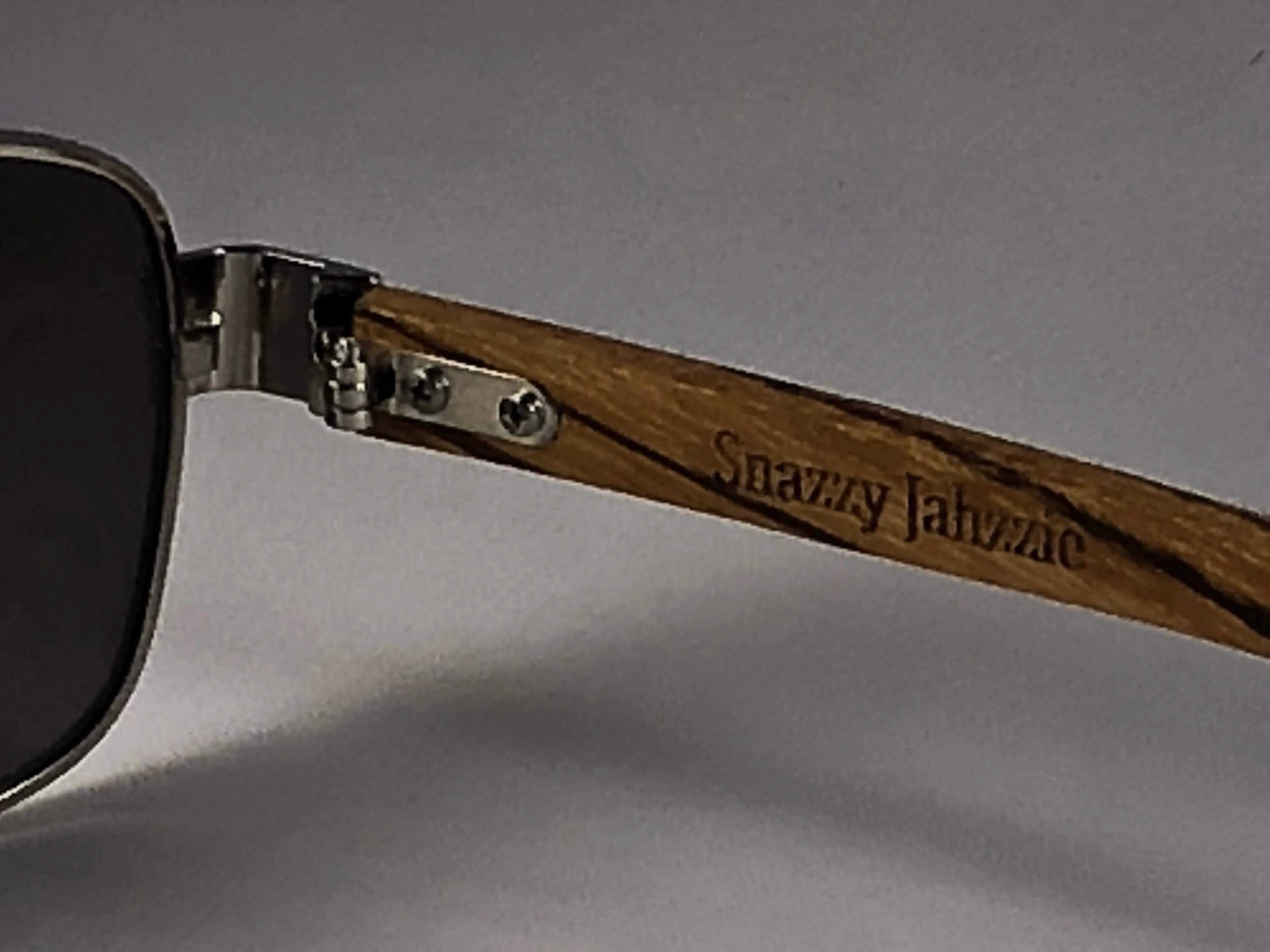 Snazzy Jahzzie polarized hand made sunglasses.