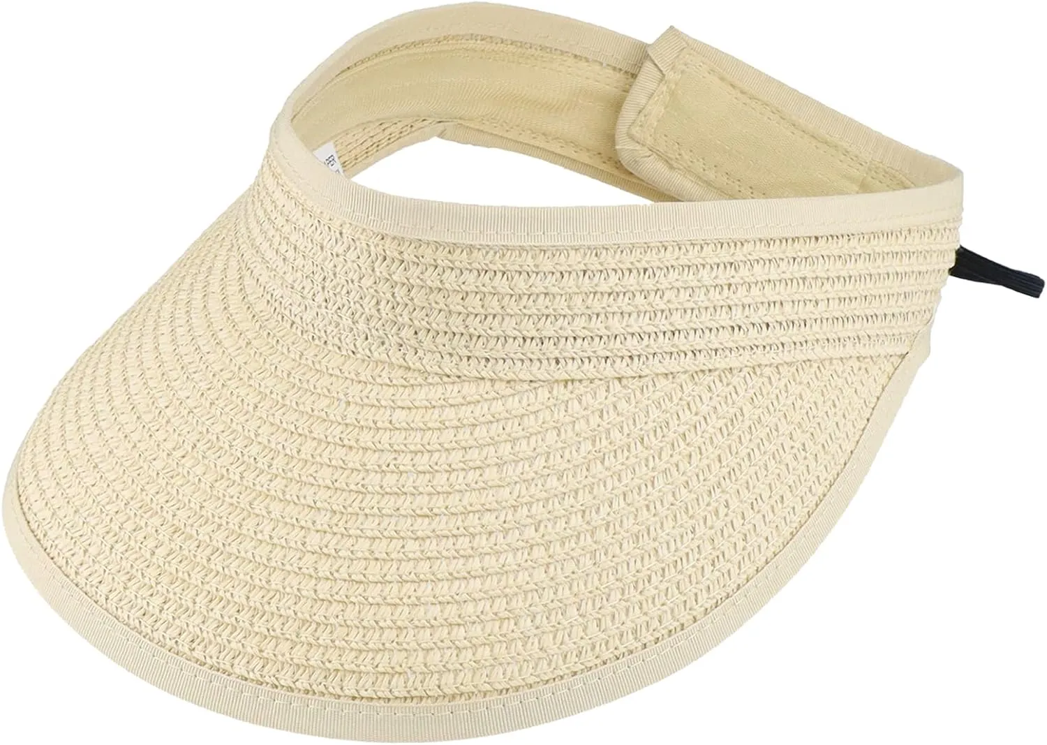 Straw Sun-Visor-Hats for Kids, Summer Straw Beach Hat Cap for Toddlers (20.5" for 2-6T)