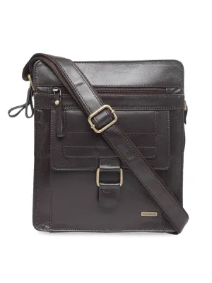 Teakwood Leathers Unisex Brown Solid Messenger Bag