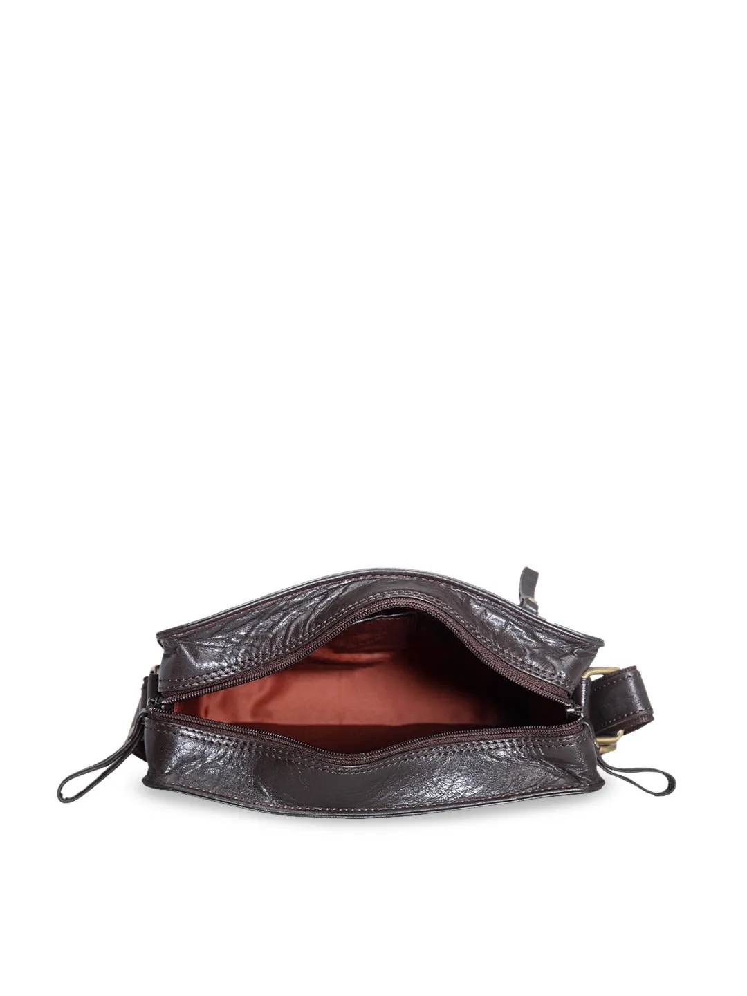 Teakwood Leathers Unisex Brown Solid Messenger Bag