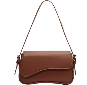 Trendy Y2K Vegan Leather Shoulder Bag for Women - Hobo Handbag, Clutch & Saddle Bag with Removable Strap