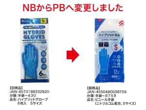Vinyl Gloves -Contains Nitrile Rubber - Small-