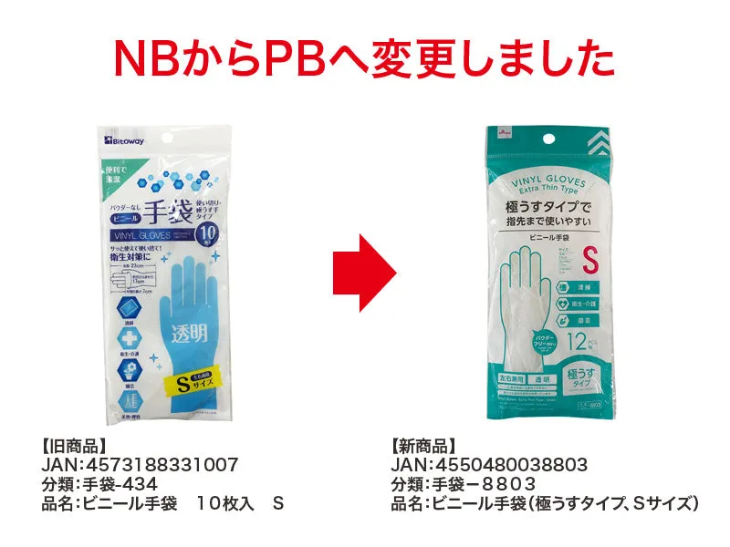 Vinyl Gloves -Extra Thin Type - Small-