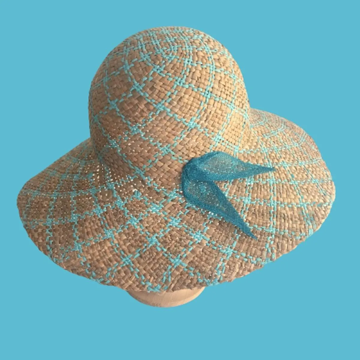 Wide brim straw sun hat for women Summer beach Headwear