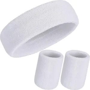 WILLBOND 3 Pcs Sweatbands Set 80s 90s Neon Sports Headband Tennis Striped Sweat Band Sports Competitions Games for Men Women Party Supplies