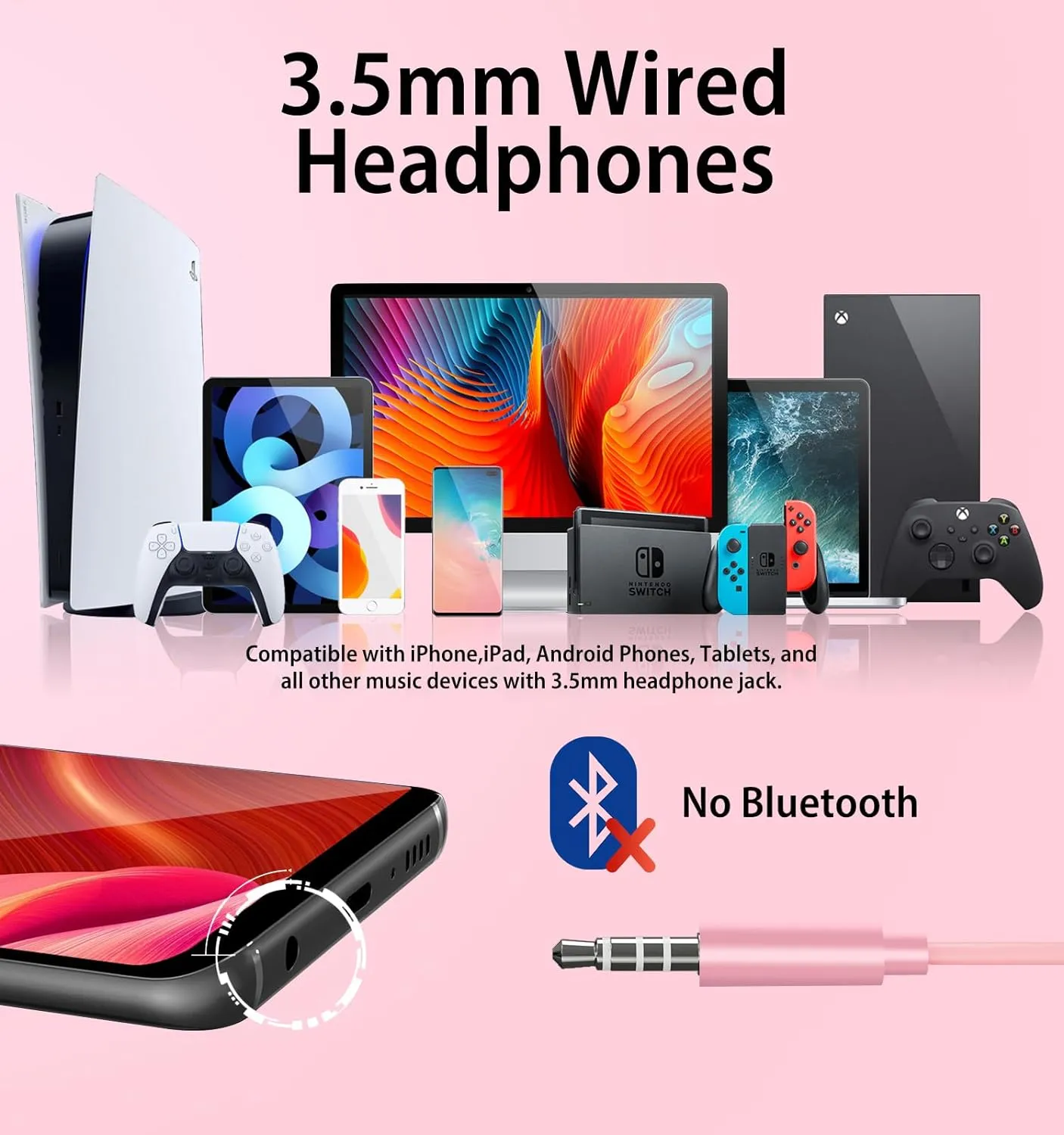 Wired Earbuds with Microphone, Wired Earphones in-Ear Headphones HiFi Stereo, Powerful Bass and Crystal Clear Audio, Compatible with iPhone, Android, Computer Most with 3.5mm Jack