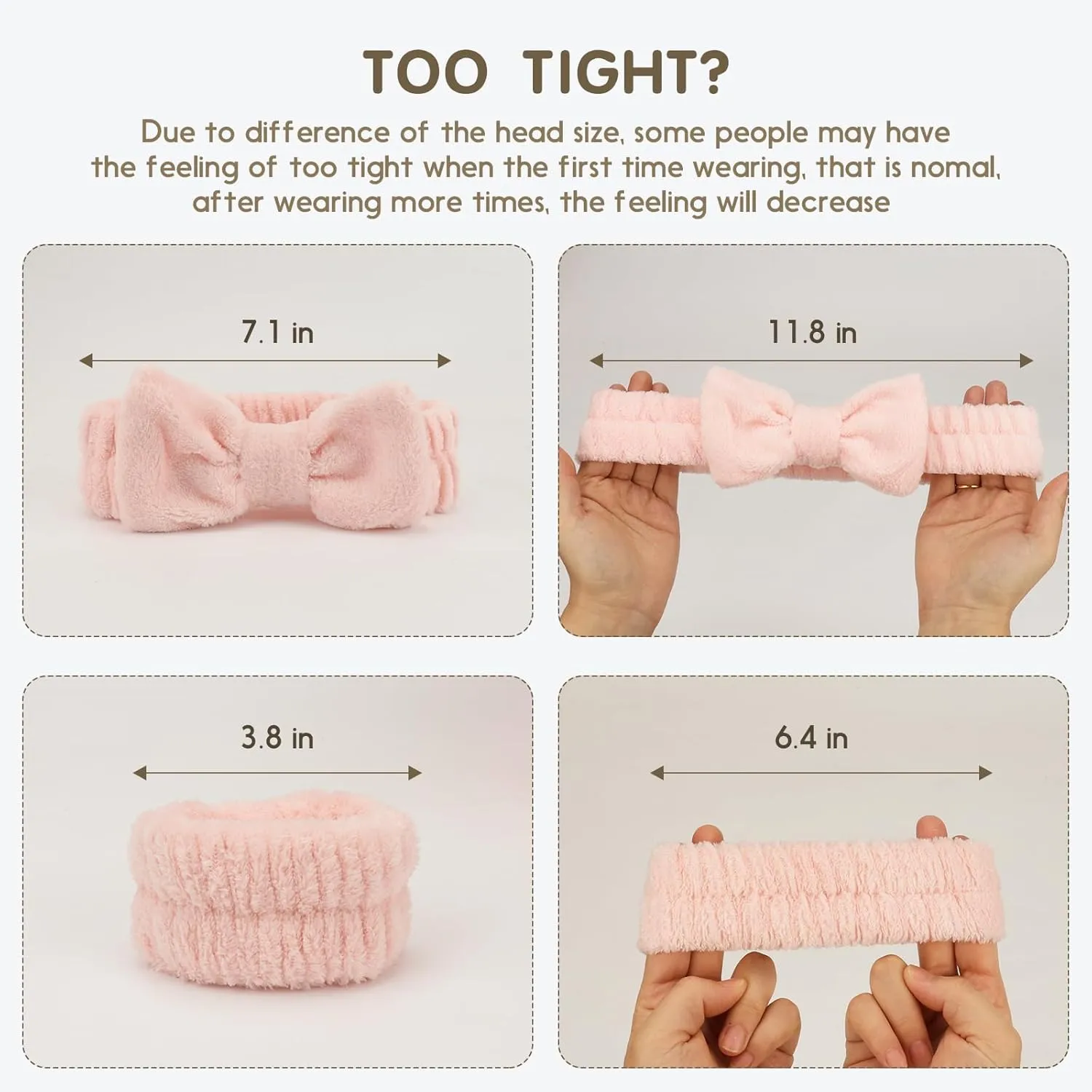 WSYUB Spa Headband and Wristband Set, Face Wash Headband Makeup Skincare Headband Wrist Bands for Washing Face,6pcs