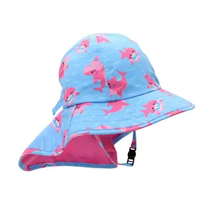 Zoocchini UPF50 Baby/Toddler Cape Sunhat Sophie the Shark